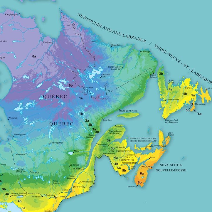 Hardiness zones, USDA, USDA Map, Hardiness zones in Canada, Canada Climate, Canada Weather, Regional Gardening